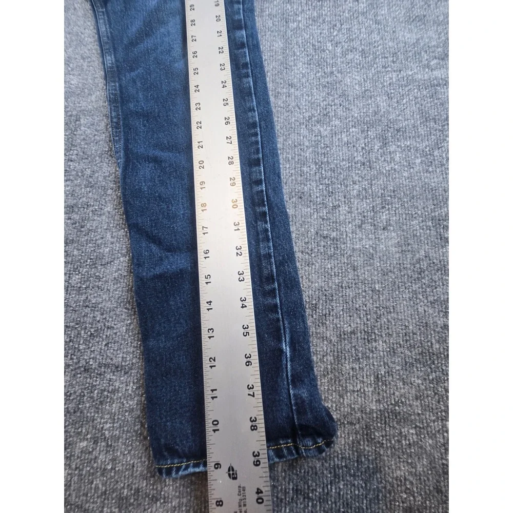 Hollister Skinny Jeans Mens 33x32 Dark Wash Button Fly Authentic Denim Blue